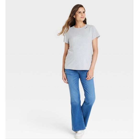 Ingrid & Isabel Over The Belly High Rise Flare Maternity Jeans Size 0 - Picture 1 of 8